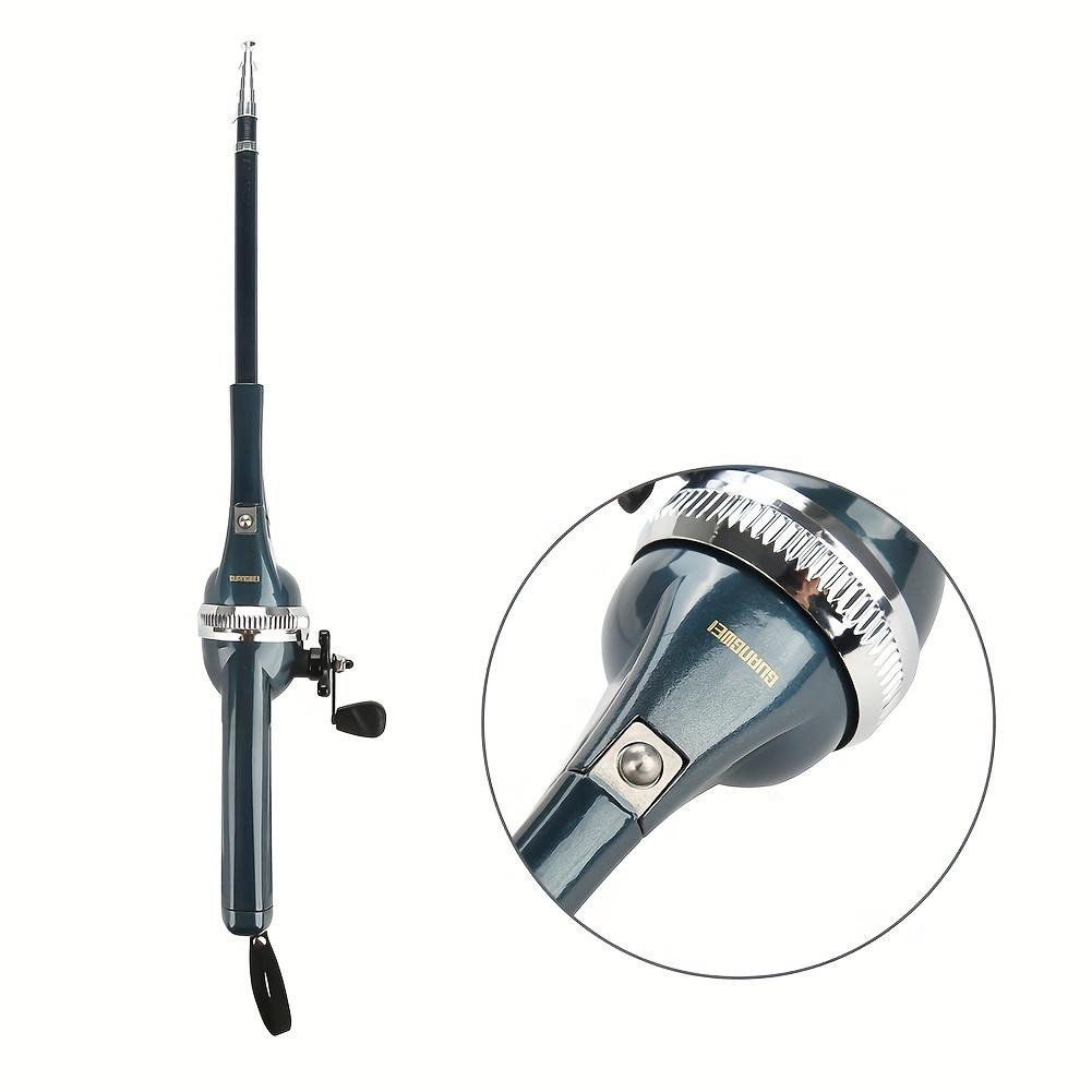 Ultralichte, opvouwbare vishengel van roestvrij staal met geïntegreerde molen - Compact en duurzaam vistuig voor zoet- en zoutwatervissen