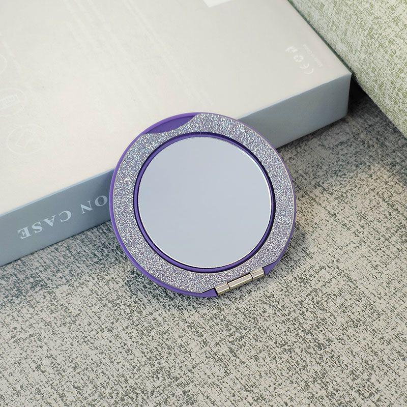360° Rotating Magnetic Phone Holder with Glitter Mirror, Ideal for Desktop and Bedside Use Standard