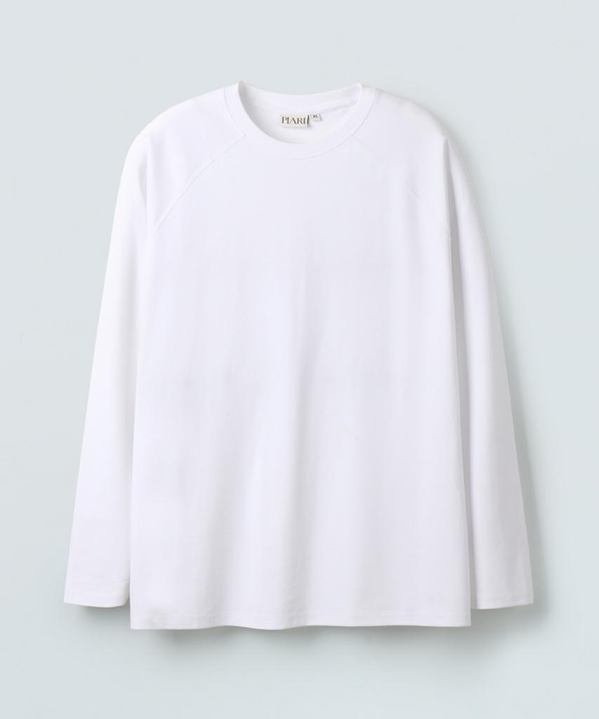 Piali Supima Silket Raglan T-Shirt (White)