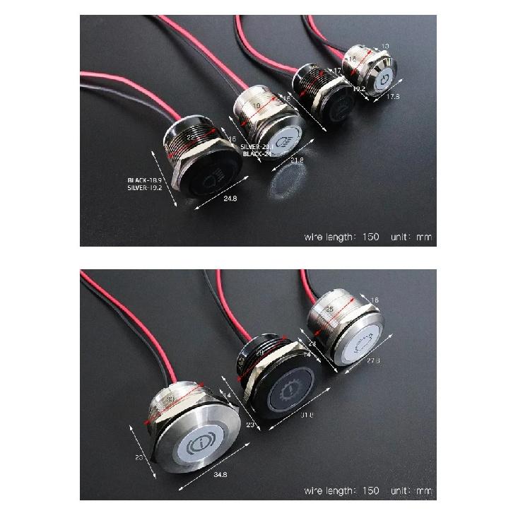 8/10/12/14MM Waterproof Metal LED Indicator Light Wiring Pilot Signal Lamp Car Boat Panel Dashboard Warning 12V 24V 110V 220V