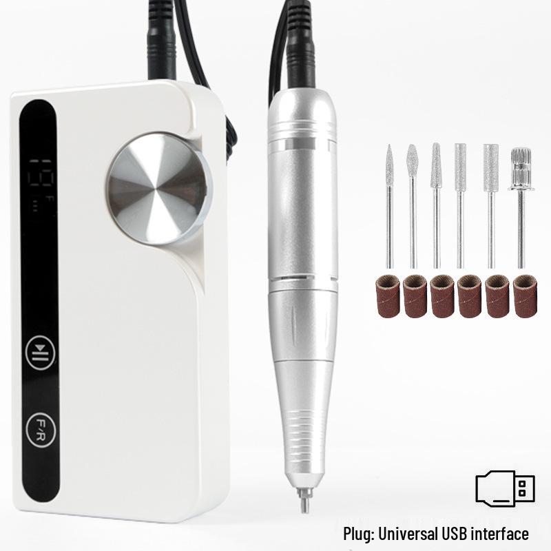 V7 Portable 45000 RPM Electric Nail File - Professional Manicure Grinder and Polisher