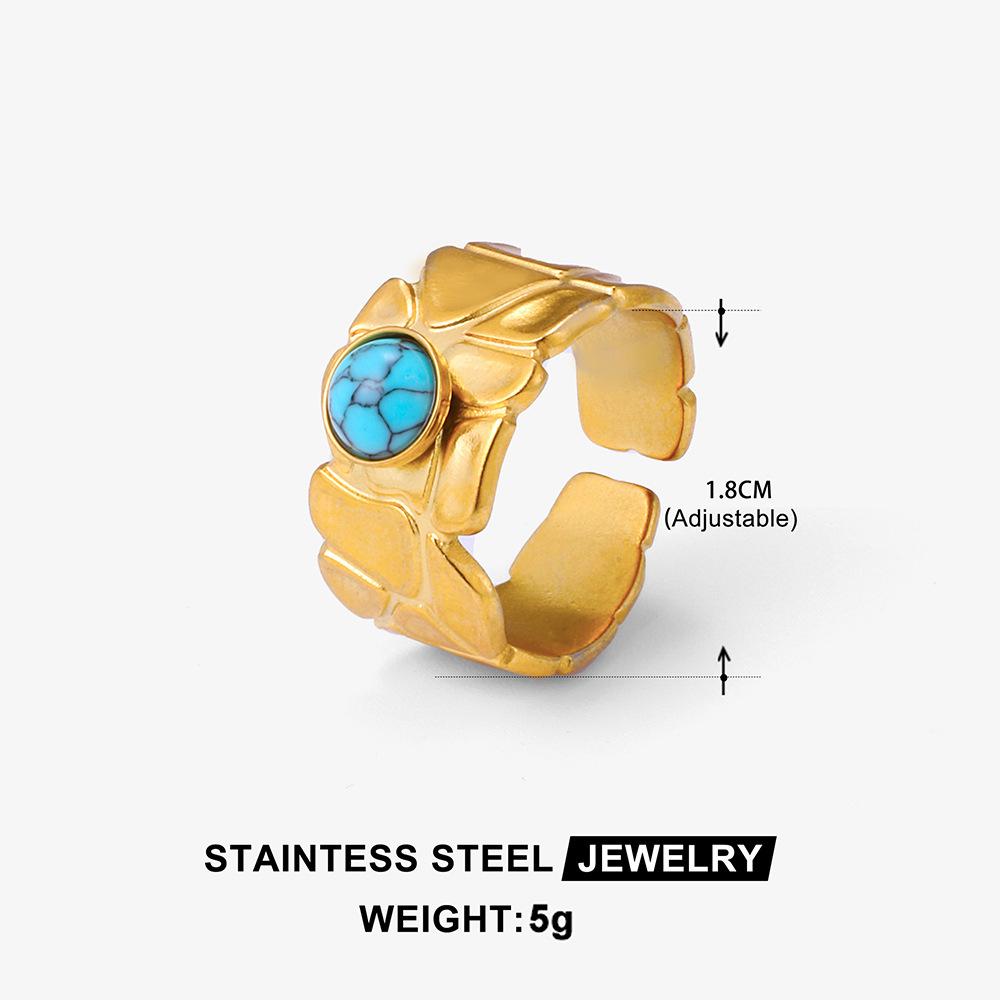 Adjustable Bohemian Style Non-Fading Women's Titanium Steel Ring