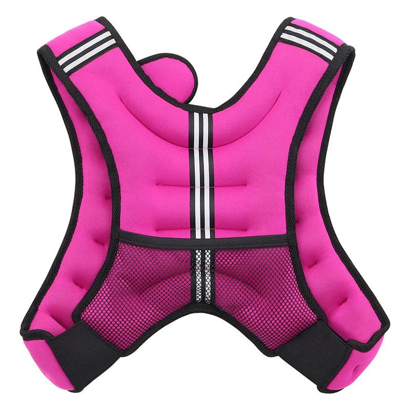 Adjustable Reflective Fitness Weighted Vest with Detachable Weights