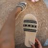 2025 Ethnic Style Plus Size Women's Flat Slippers - European & American Color-Matched Design