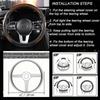 Peach Wood Grain Car Steering Wheel Cover Non-slip Four Seasons General Motors Handle Cover Car Interior Accessories