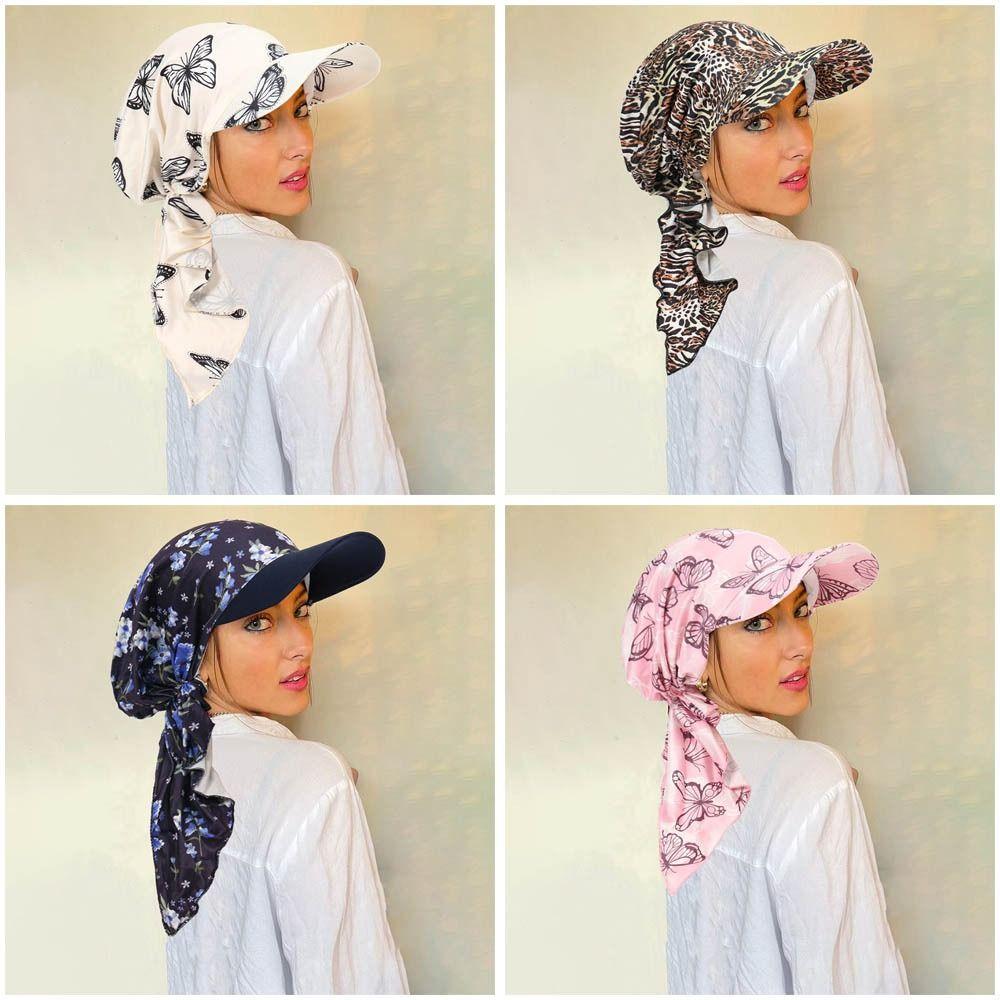 Cappello Turban con Visiera Berretto da Baseball Moda Donna Hijab Cappelli Viaggio