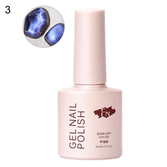 8 ml Katzenaugen-Kleber, glitzernder, schnell trocknender Quicksand-Nagelkunst-Gel-Nagellack mit feiner Textur für die Schönheit