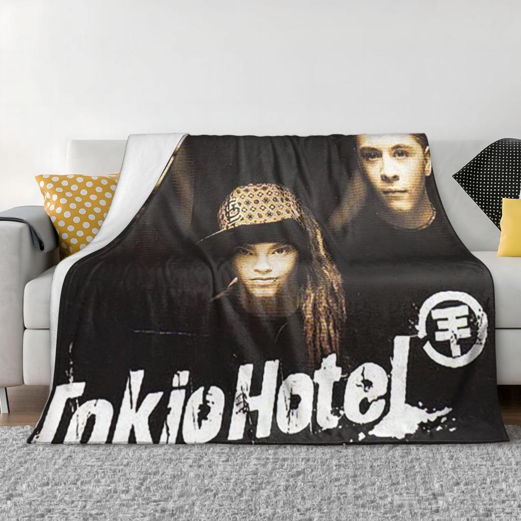 Tokio Hotel Tom Kaulitz Blanket Soft Warm Flannel Throw Blanket Bedspread for Bed Living Room Picnic Travel Home Couch