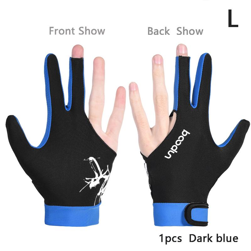 1PCS Three Fingered Billiard Gloves Pool Snooker Glove for Men Women Fits Both Left and Right Hand Billiard Accessories