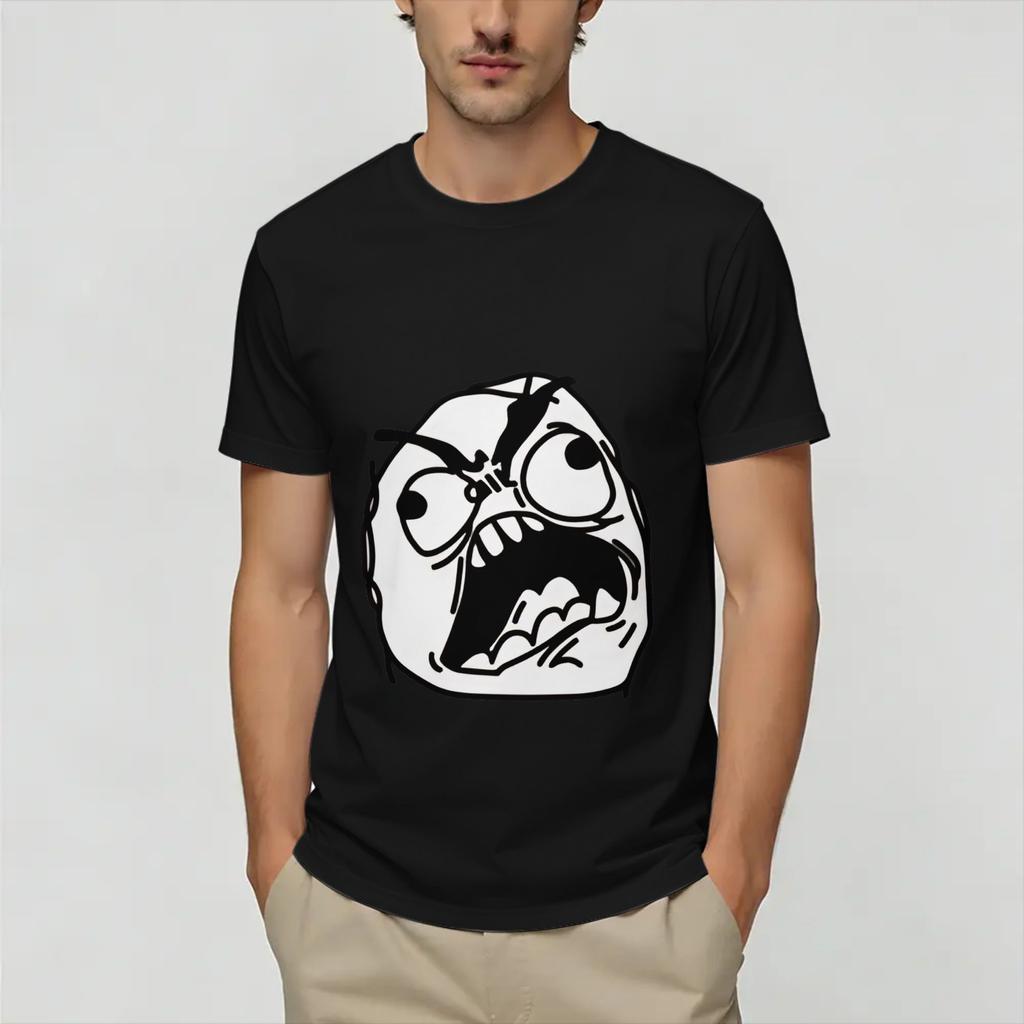 Rage Comic Trollfac Tshirt Summer Cotton Tshirts For Unisexs Popular Pattern Tshirt Short Sleeve Streetwear Tops