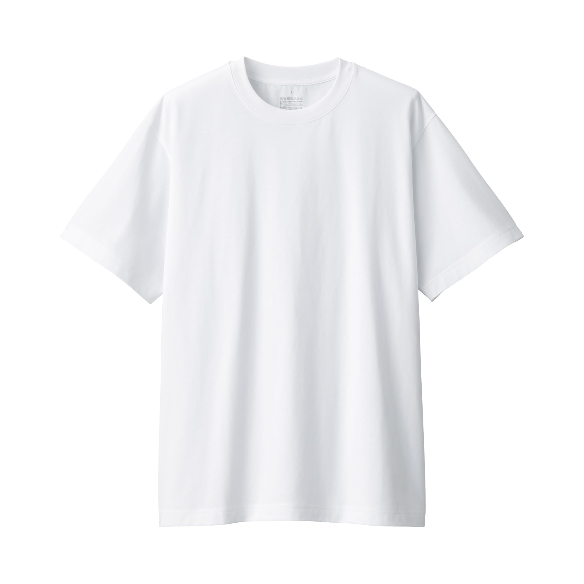 

MUJI Мужская футболка с круглым вырезом и коротким рукавом AB1MIA4S Белая мужская L
