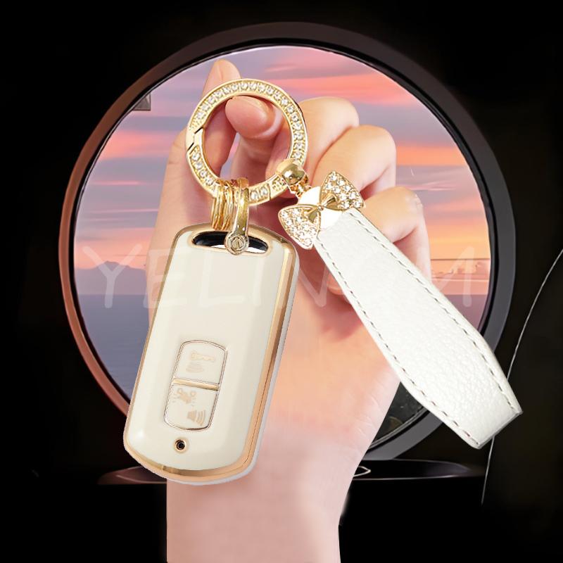 2 Bottons Soft Tpu Motorcycle Remote Key Case Fob Cover Shell For Honda Vario Pcx160 Pcx150 Xadv750 Vision Sh350 Sh300