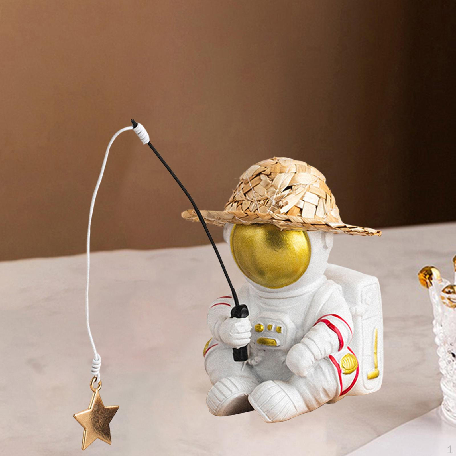 Astronaut Action Figure Figurine Sculpture Ornament Spaceman Statue Kids Boys Living Room Bedroom Model 8