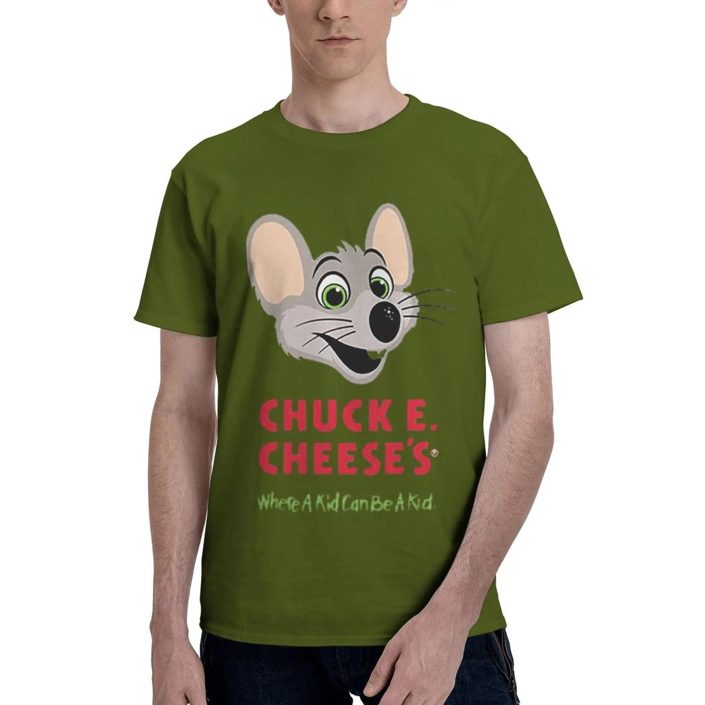 Chuck E Cheese  100 Cotton TShirt Mens Oversized T Shirts Men Crew Neck Short Sleeve S6XL