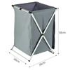 Laundry Basket Clothes Hamper Organizer Sorter Storage Foldable With Cover Handle Aluminum Frame For Bathroom Bedroom Home Gray