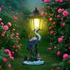 JYL TS/118,Flamingo Crane Resin Solar Outdoor Light for Home Garden Path Corridor Sculpture Lamp