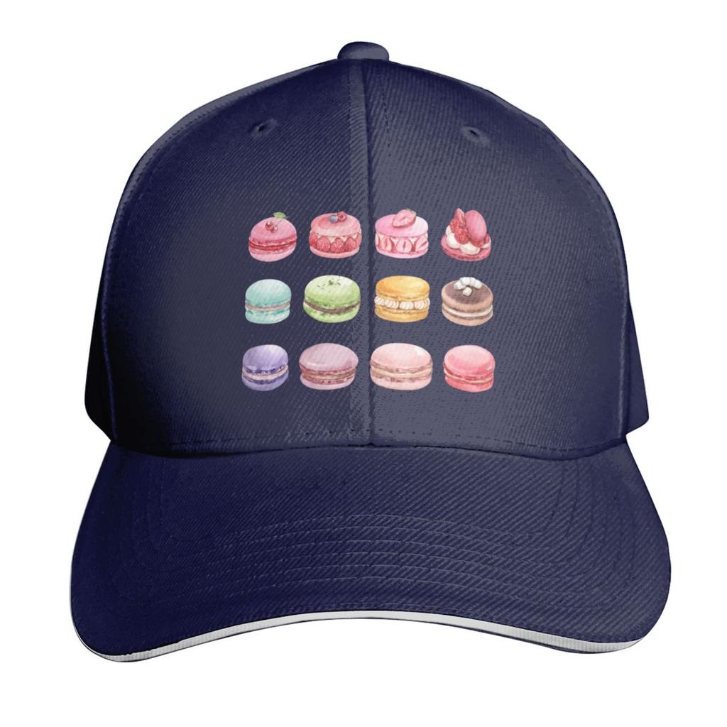 Assorted Colorful Macarons Set Baseball Cap Luxury Hat Custom Cap Golf Hat Unisex Hat Beach Womens Unisexs