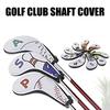 9pcs Golf Iron Club Head Cover Protection Sleeve with Zipper Golf Rod Head Cases Waterproof PU Golf Club Head Cover