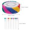 1set DIY colorful round bead needle, sewing positioning needle, straight pins, sewing accessories decoration fixing needles