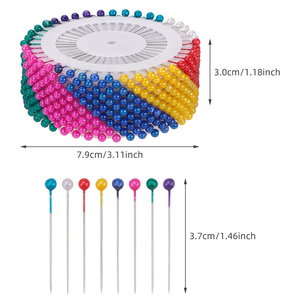 1set DIY colorful round bead needle, sewing positioning needle, straight pins, sewing accessories decoration fixing needles