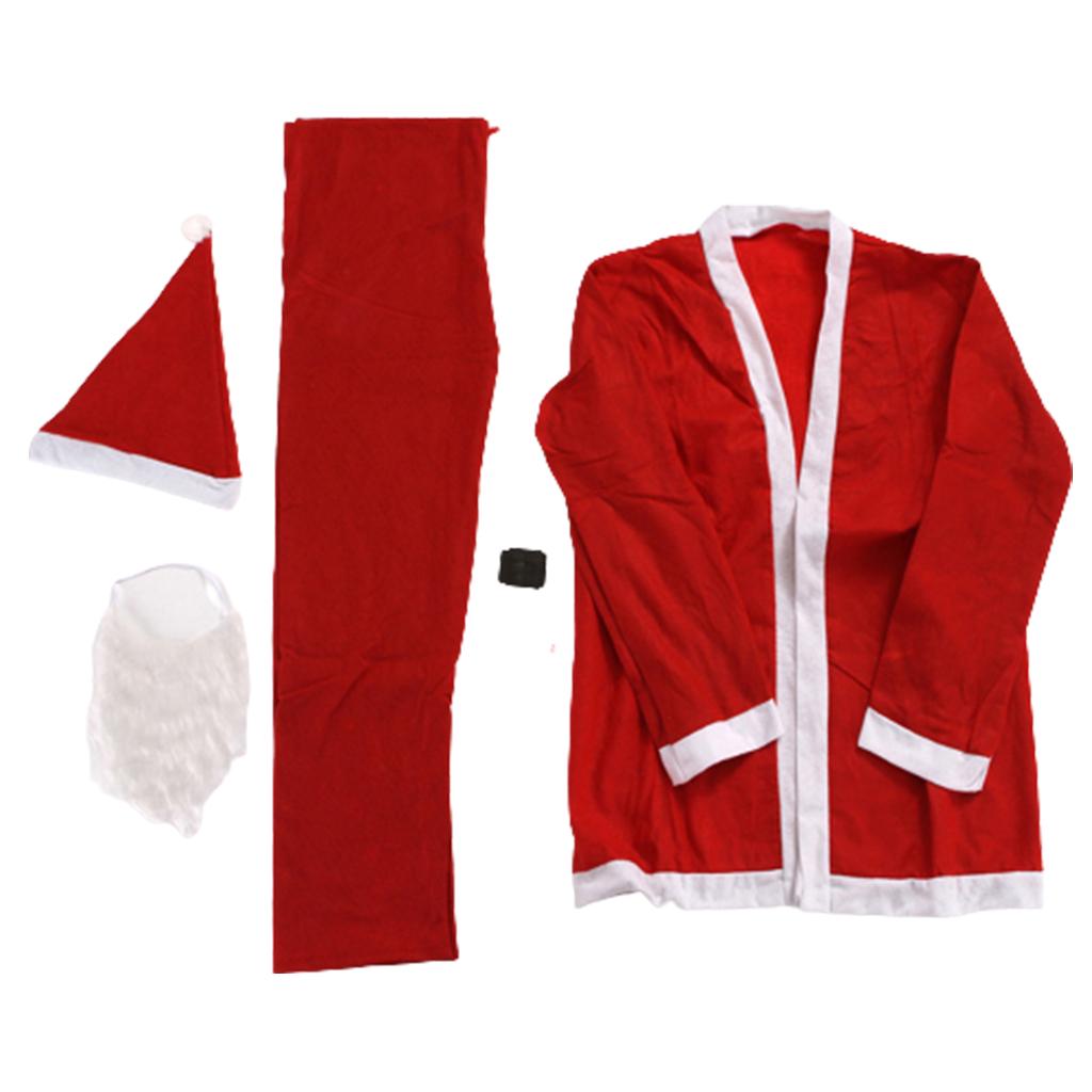 Men Santa Claus Costumes Older Kids Adult Circus XMAS Outfit Fancy Children's Fantasy Cosplay Clothing Dress Up Carnival