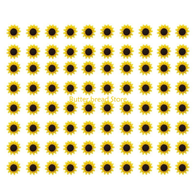 W89C Flower Push Pin for Office Bulletin Board Fabric Marking Picture Hanging Cork Notice Board Thumb Tacks 20/50/80Pcs