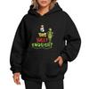 Ladies' Christmas Style Printed Hoodie With Wool And Pockets For Women