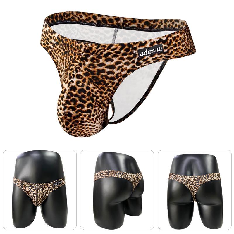 ADANNU Men's Leopard Thong AD745 - Youthful, Sexy Single String Underwear