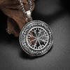Shrimp Skin Fashion Vintage Vintage Runes Pirate Compass Pendant