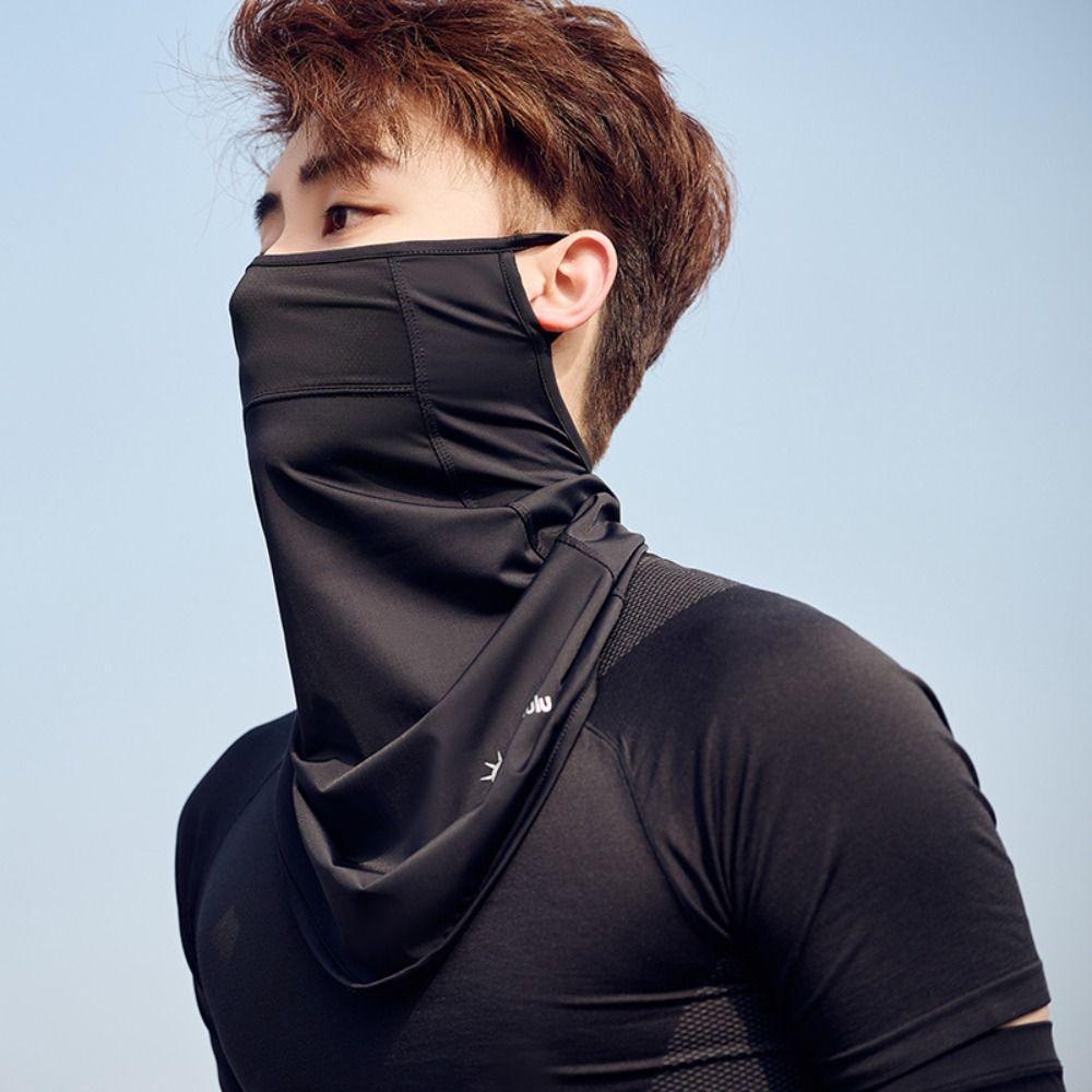 Scarves With Neck Flap Summer Sunscreen Mask Ice Silk Men Fishing Face Mask Womne Neckline Mask