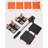 5Pcs 400KG Heavy Duty Furniture Lifter Mover Roller with Wheel Bar Transport Shifter Furniture Moving Device Lifting Helper