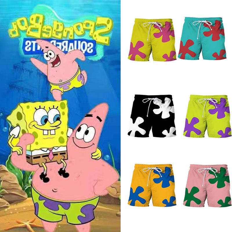 Patrick Squarepants Spongebob Star Shorts Beach Pants Ventilation Children Man