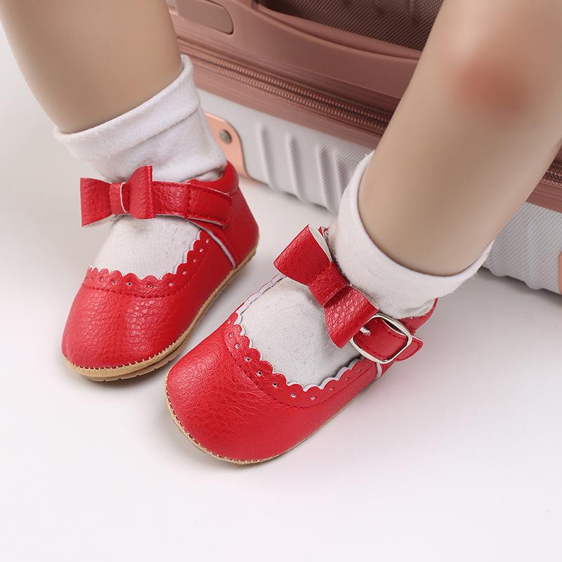 Jaro a podzim Dětská batolecí obuv 0-1 rok Měkký spodek Dětská obuv Měkká gumová podrážka Prodyšná princezna Boty