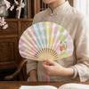 Portable Retro Folding Fan Shell Shape Japanese Style Decorative Fan with Tassels Cartoon Handmade Fan Daily Use
