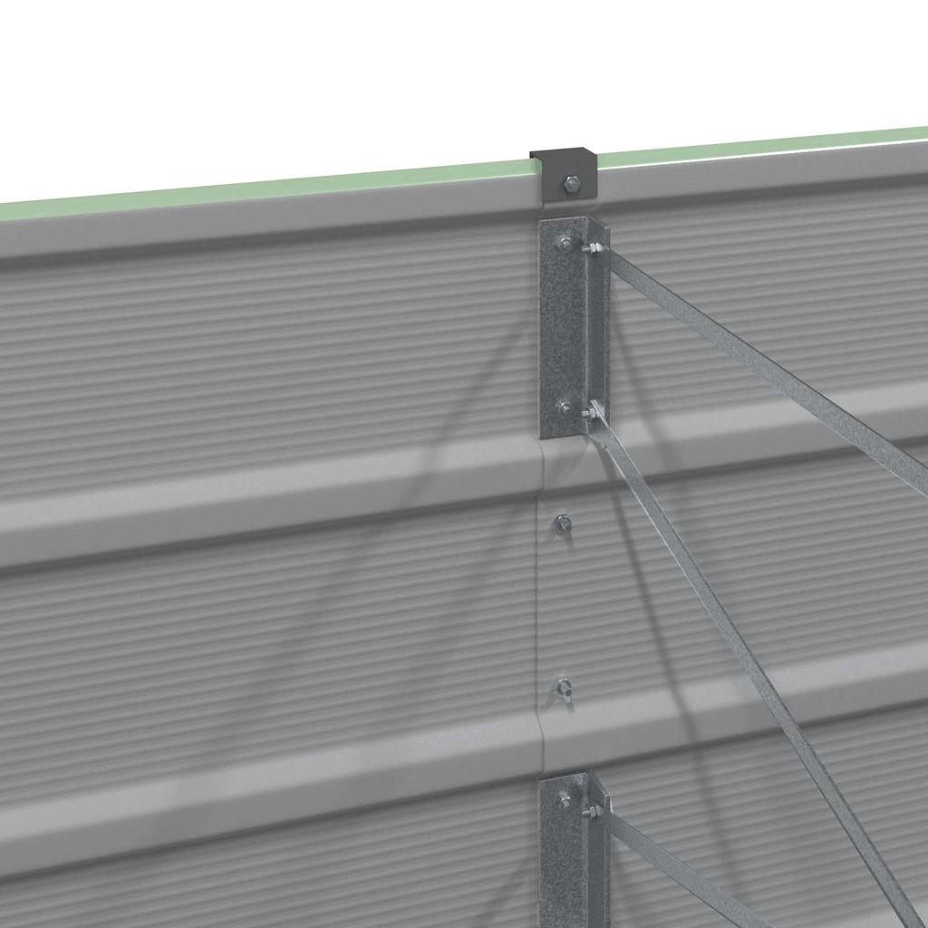 Planter Box Pastel Green 195 X 50 X 45 Cm Galvanized Steel
