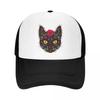 Custom Day Of The Dead Kitten Cat Sugar Skull Baseball Cap Women Unisex Breathable Trucker Hat Sports Snapback Hats