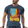 Santa Fe Vintage Reiseplakat T-Shirt Klassisches Grafik-Oberteil mit kurzen Ärmeln