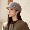 French Woolen Cap Women's Fashion Foreign Style Top Hat Autumn and Winter Warm Equestrian Hat Fisherman Hat