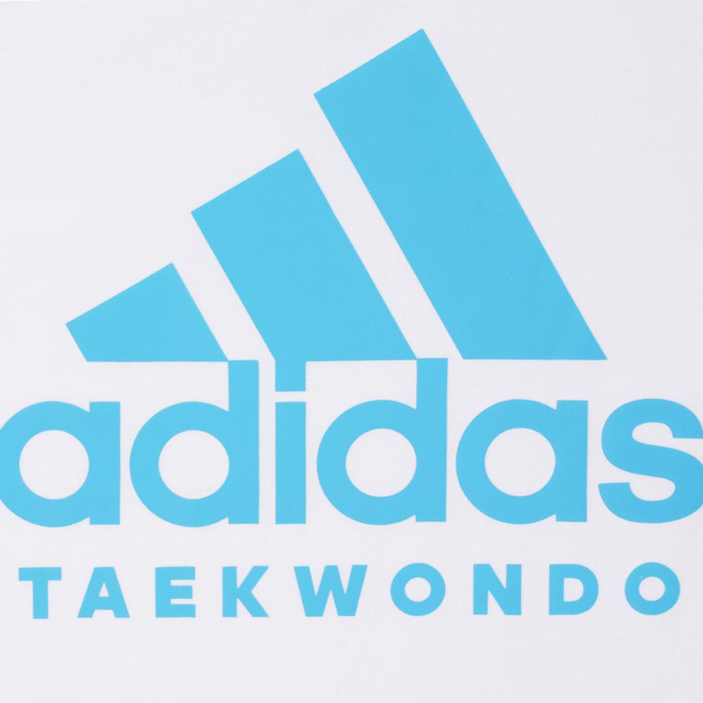 Adidas Letter Logo Printed Breathable Sports Running Crew Neck Short Sleeve T-Shirt American Vintage Men Tops White Blue ADICTT-WBU-1