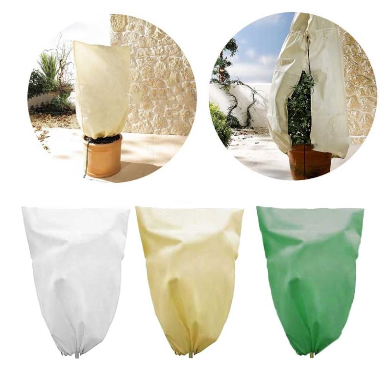 Antifreeze Plant Covers with Suck Rope Design Reusable PVC Non-woven Freeze for Protection Fits for Shrubs/ Potted Flowe