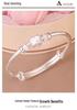 Sterling Silver Cartoon Kitten Bracelet for Girls (Ages 4-15) - Push-Pull Design
