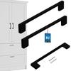 KOTARBAU® Kitchen Furniture Handle Classic Modern Oblong Long Matte Black 190 MM Spacing 160 MM Set of 2