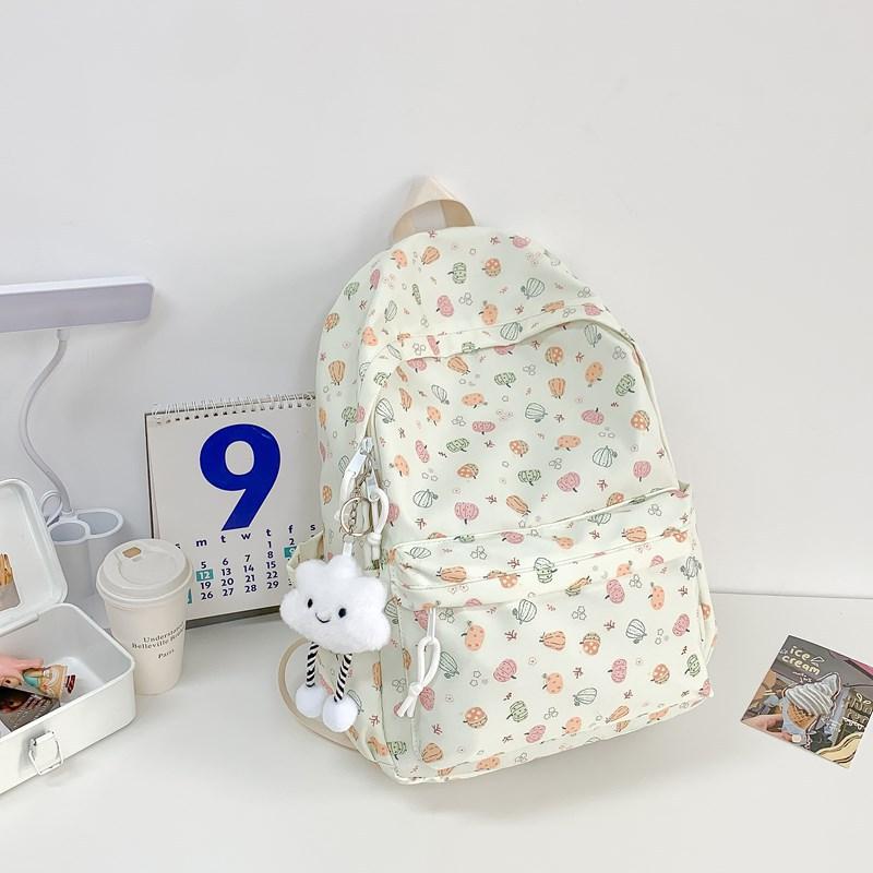 Japanese ins cute girl floral backpack Mori small fresh literary and artistic style college student class small backpack female
