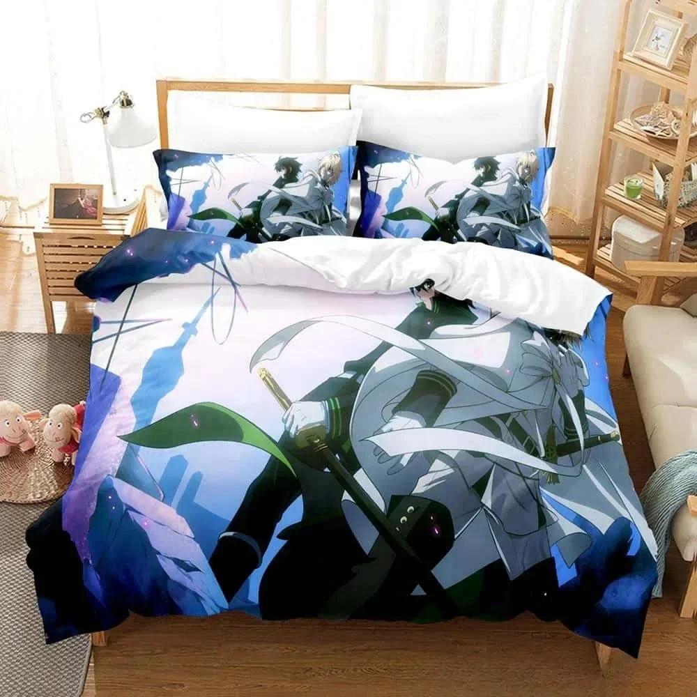 3D  Seraph of the End Printed Bed Set Duvet Cover Pillowcase Bedding Set Bed Linen Sheet Quilt Cover Full Queen King Size