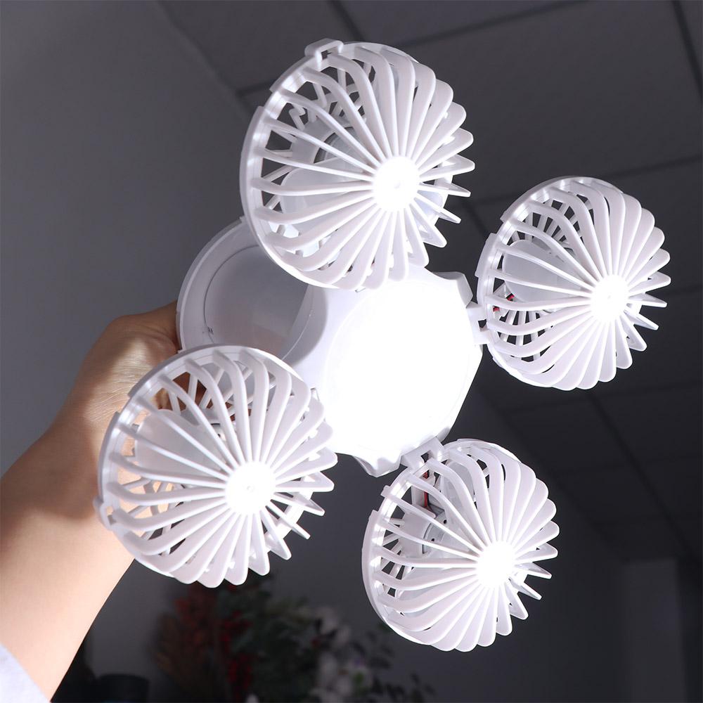 Wind Speed Adjustable LED Ceiling Fan Light 3 Lighting Modes Electric Cordless Fan  Bedroom