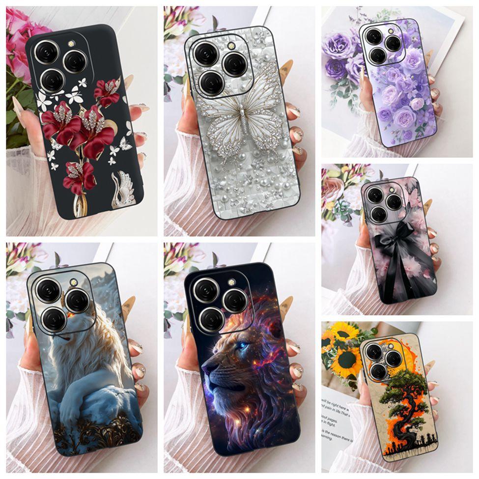Case For Tecno Spark 20 Pro Cover KJ6 Cute Cat Fashion Butterfly Painted Casing For Techno Spark 20 Pro Bumper