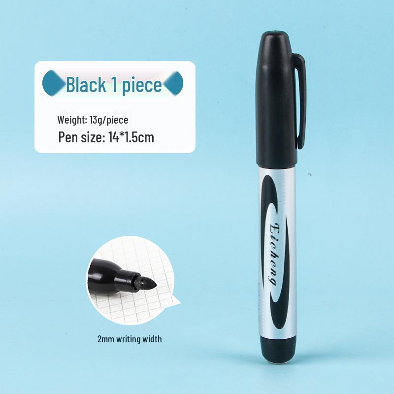 Refillable 700 Extra Bold Oil-Based Marker, Quick-Drying, Large Capacity, Big Tip, Blue/Black Pen