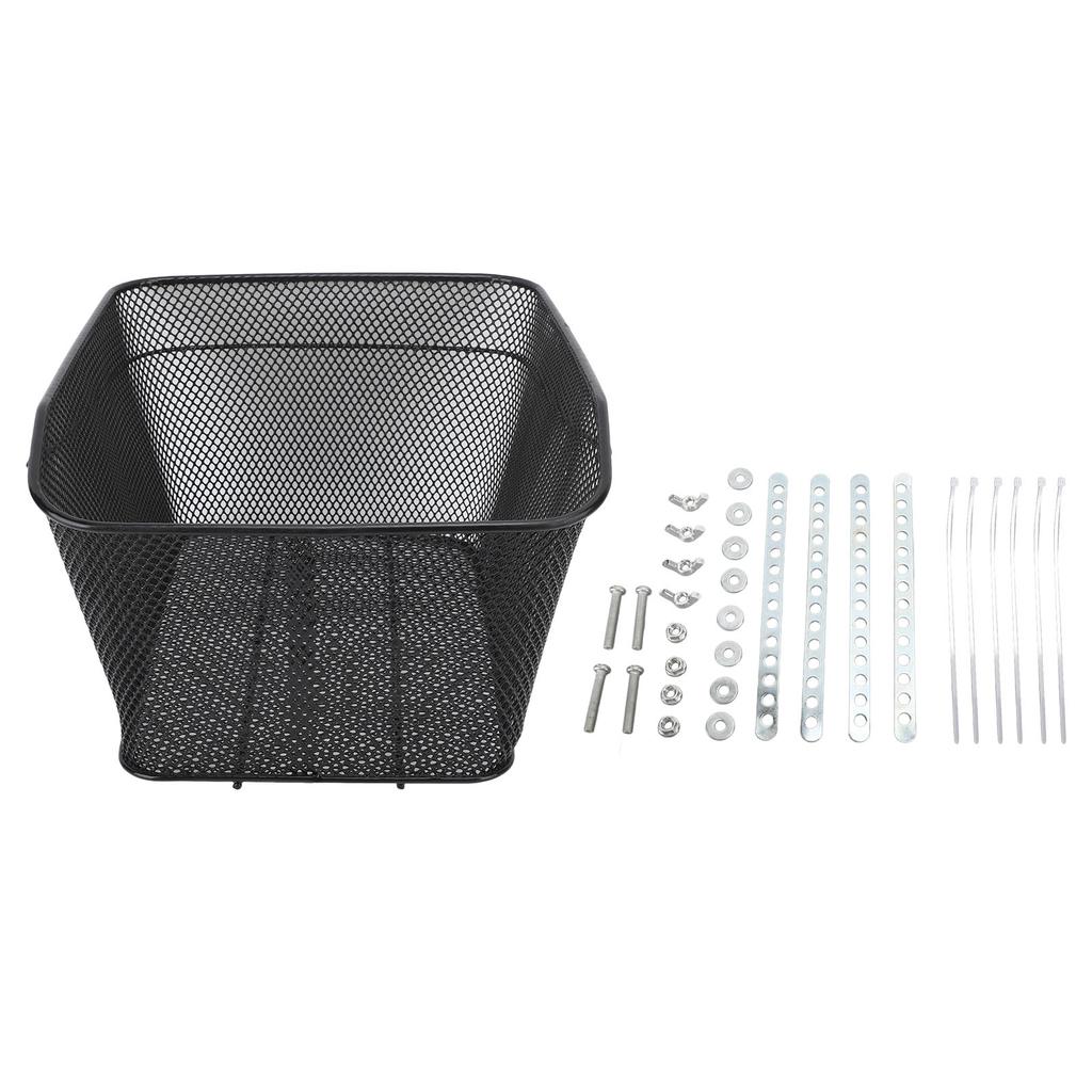 Rear Bike Basket High Strength Metal 44lb Load Bearing Large Capacity Metal Bike Basket Rear for Replacement Storage