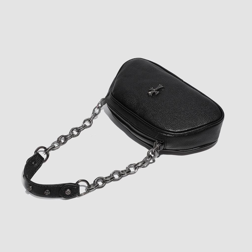 Retro Chic Chrome Hearts Umhängetasche mit Kettendetails für Damen