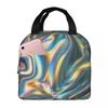 Holografische Metallische Regenbogen Brottaschen Isoliert Bento Box Mittagstasche Auslaufsicher Picknicktaschen Thermotasche